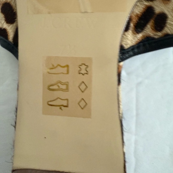 J. Crew Brown and Black Leopard print Sandals flat slides - Picture 5 of 11